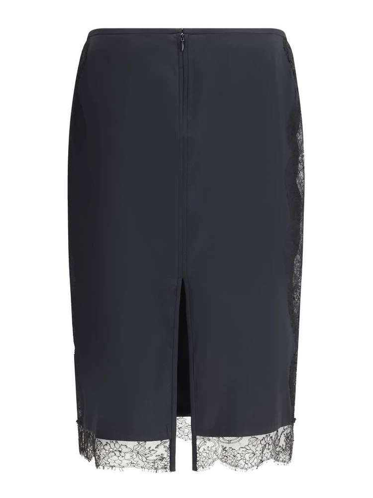 Black Silk Midi Skirt alternative