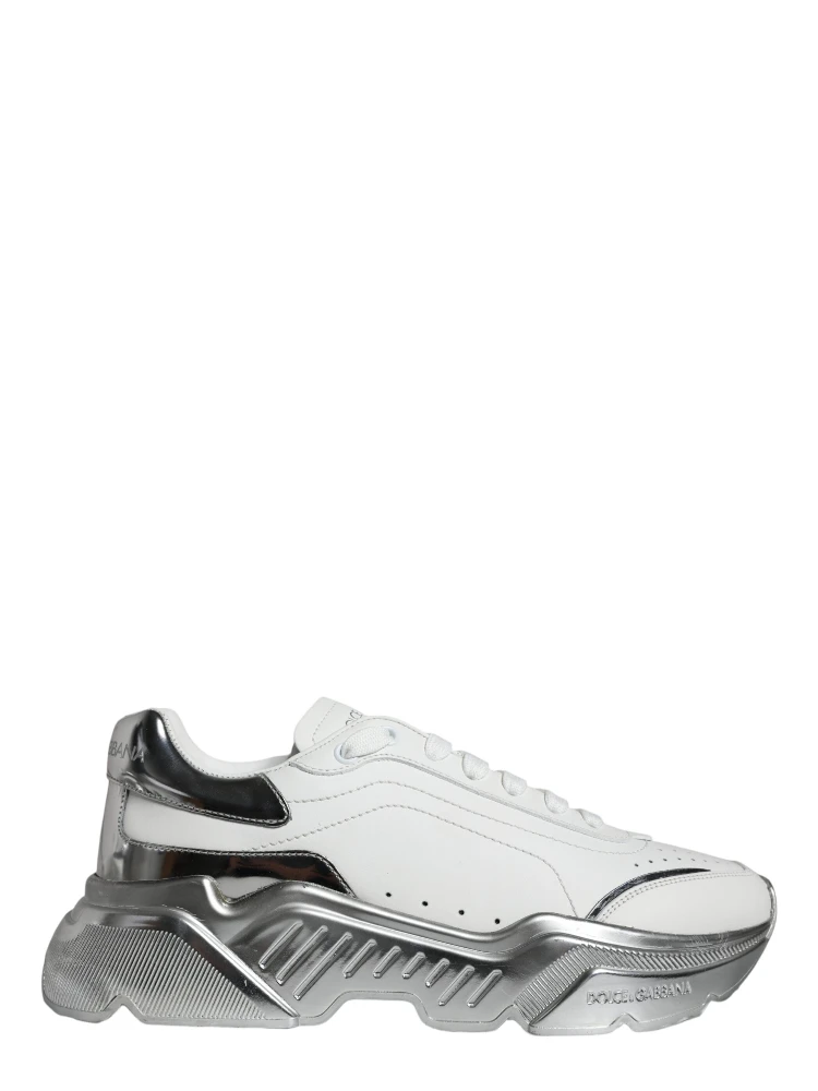 White Silver Daymaster Low Top Sneakers Shoes