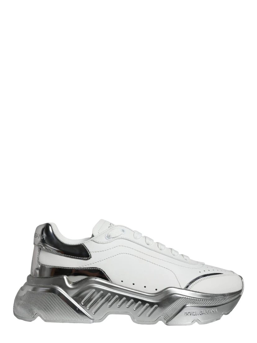 White Silver Daymaster Low Top Sneakers Shoes