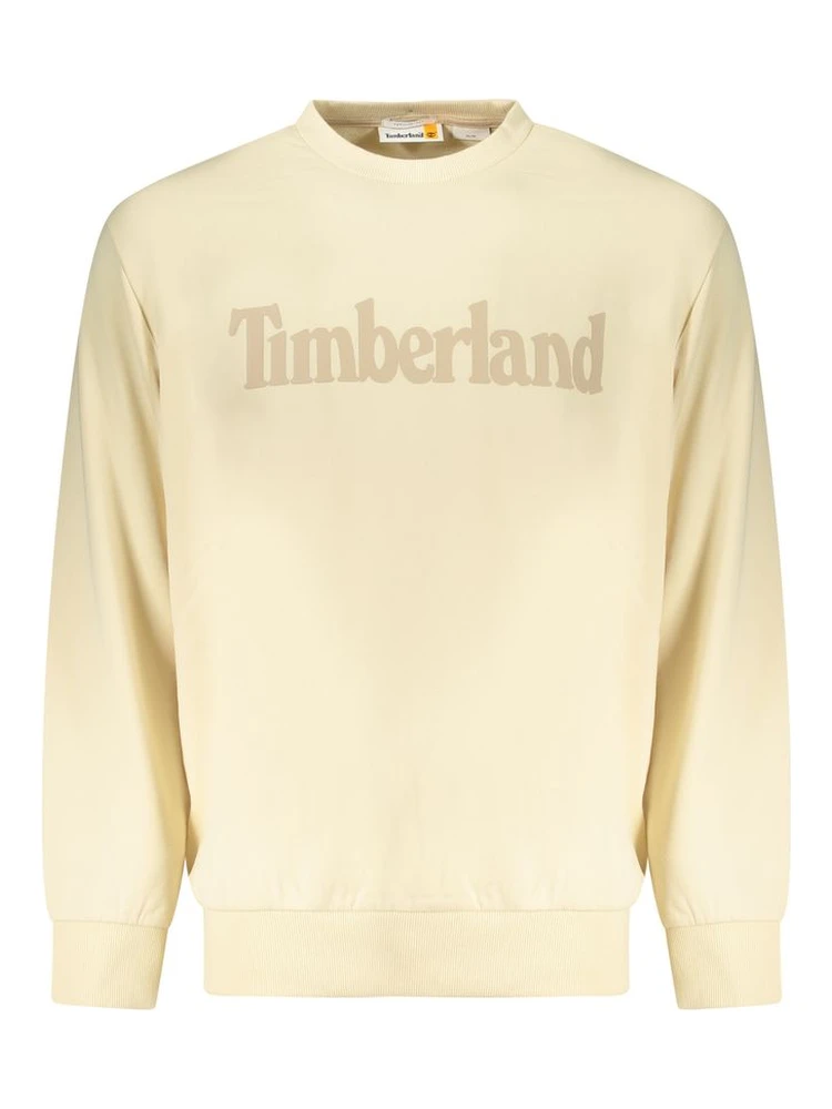 Beige Cotton Men Sweatshirt