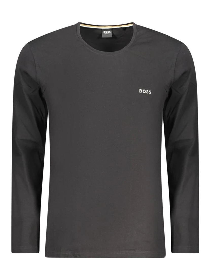 Black Cotton Men T-Shirt