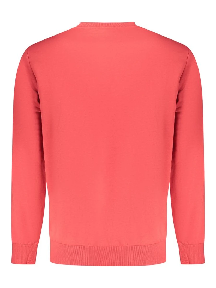 "Red Cotton Men Sweatshirt"