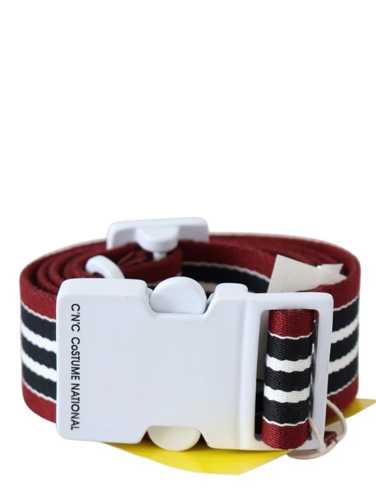 Black Cotton And Canvas Regular Belt