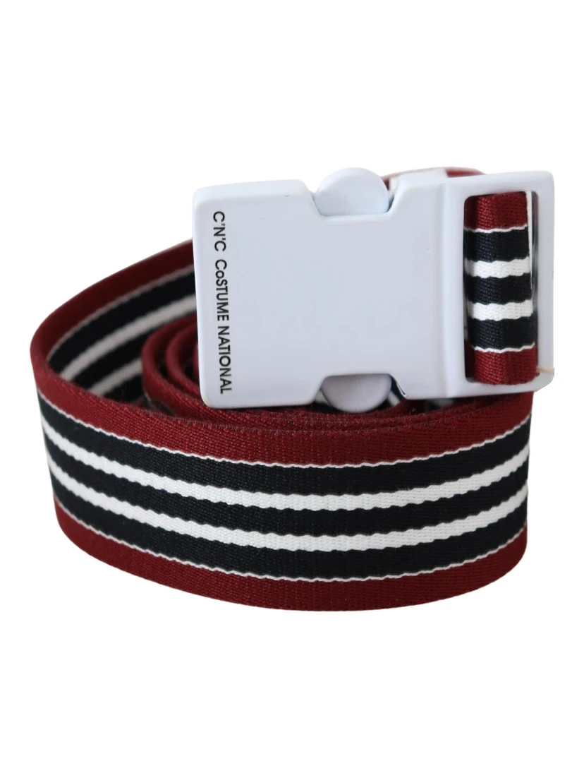 Black Cotton And Canvas Regular Belt