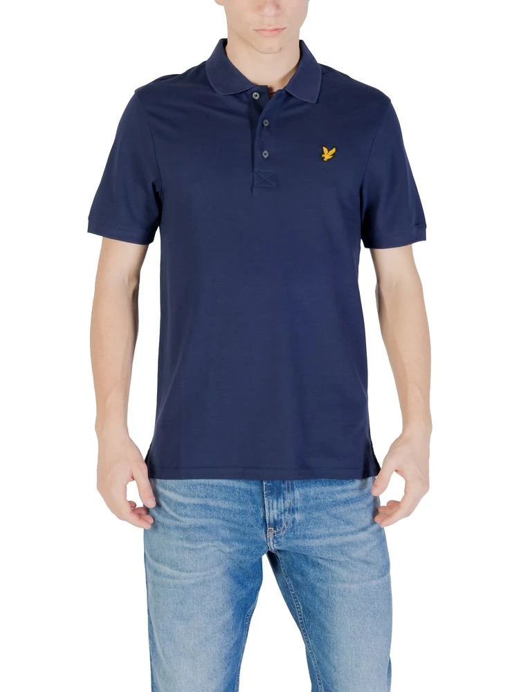 Blue Cotton Polo Shirt