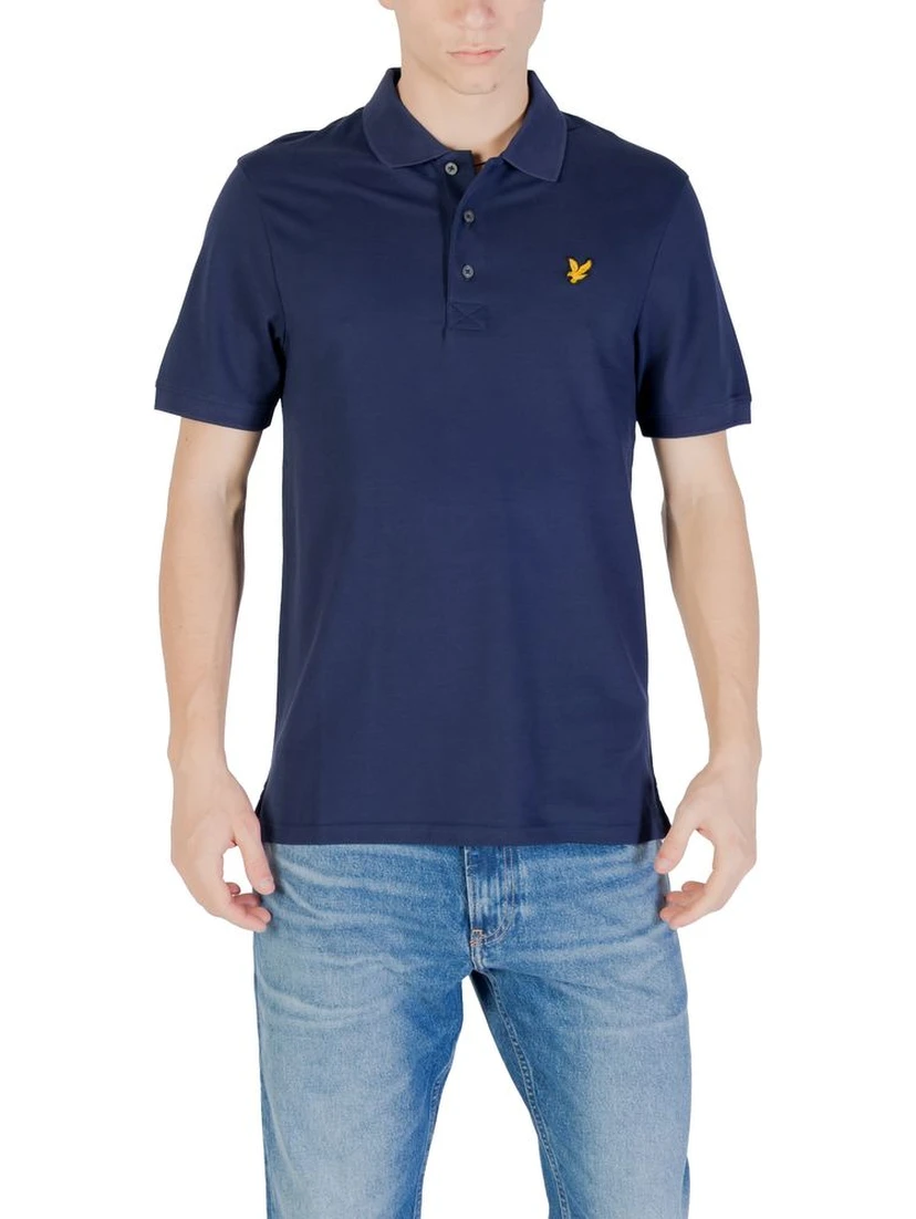 Blue Cotton Polo Shirt