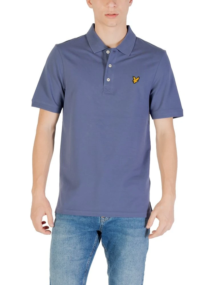 Blue Cotton Polo Shirt