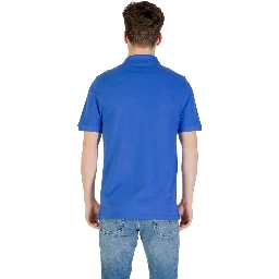 Blue Cotton Polo Shirt