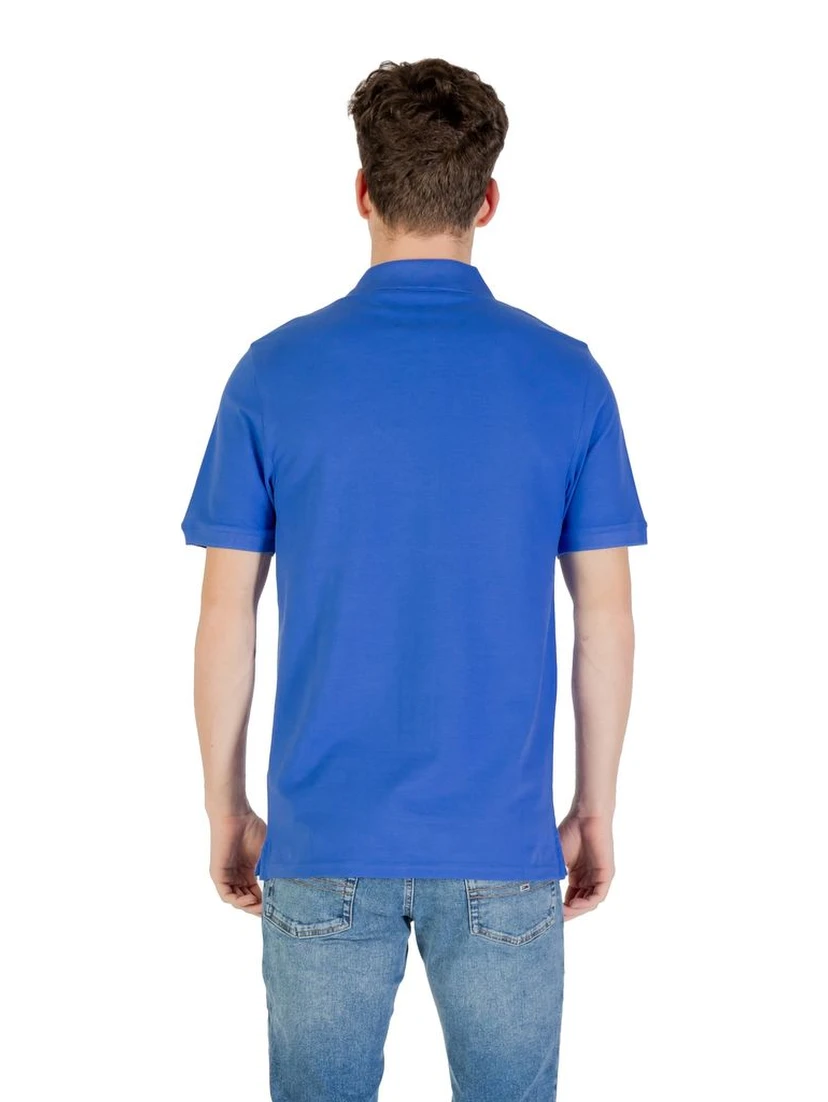 Blue Cotton Polo Shirt