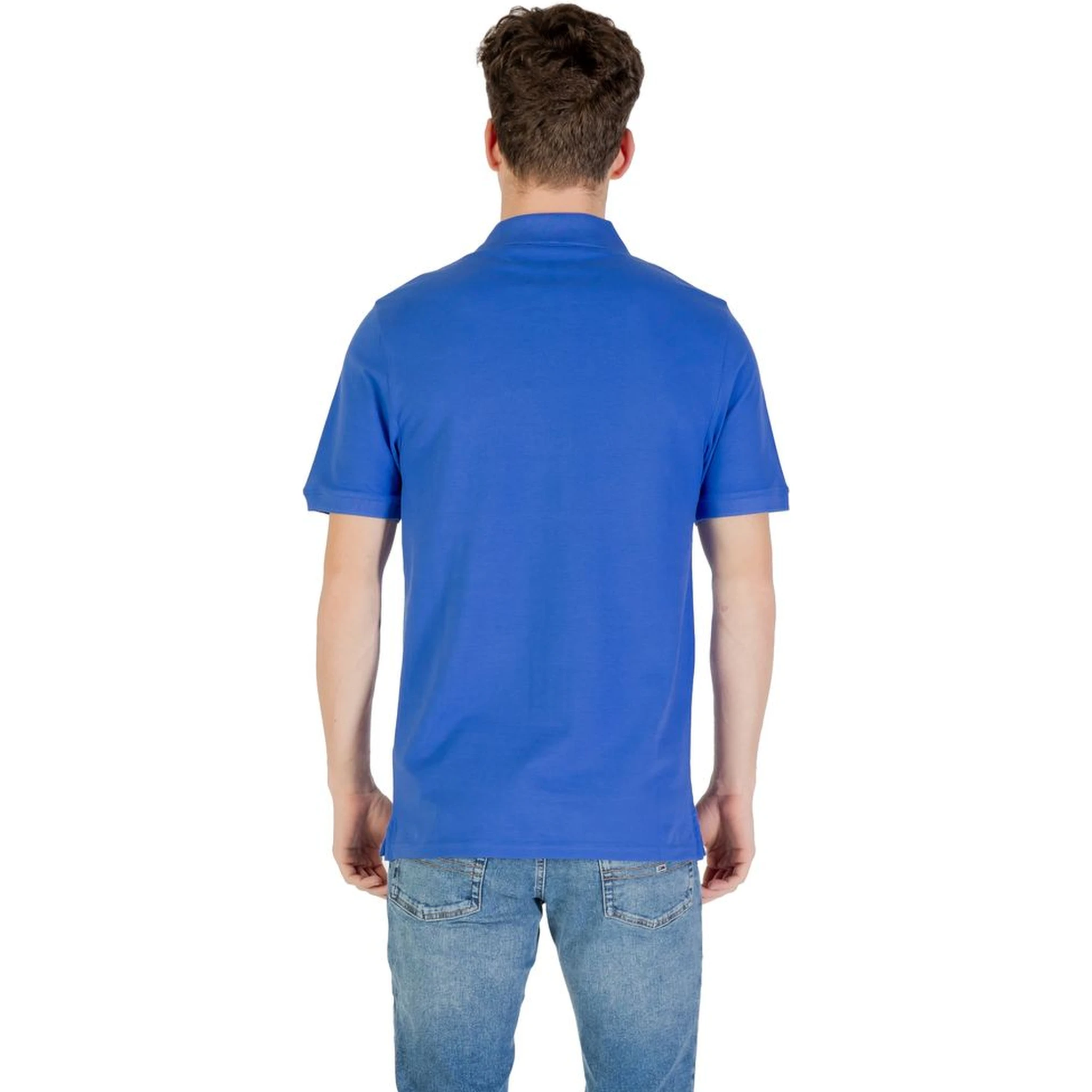 Blue Cotton Polo Shirt
