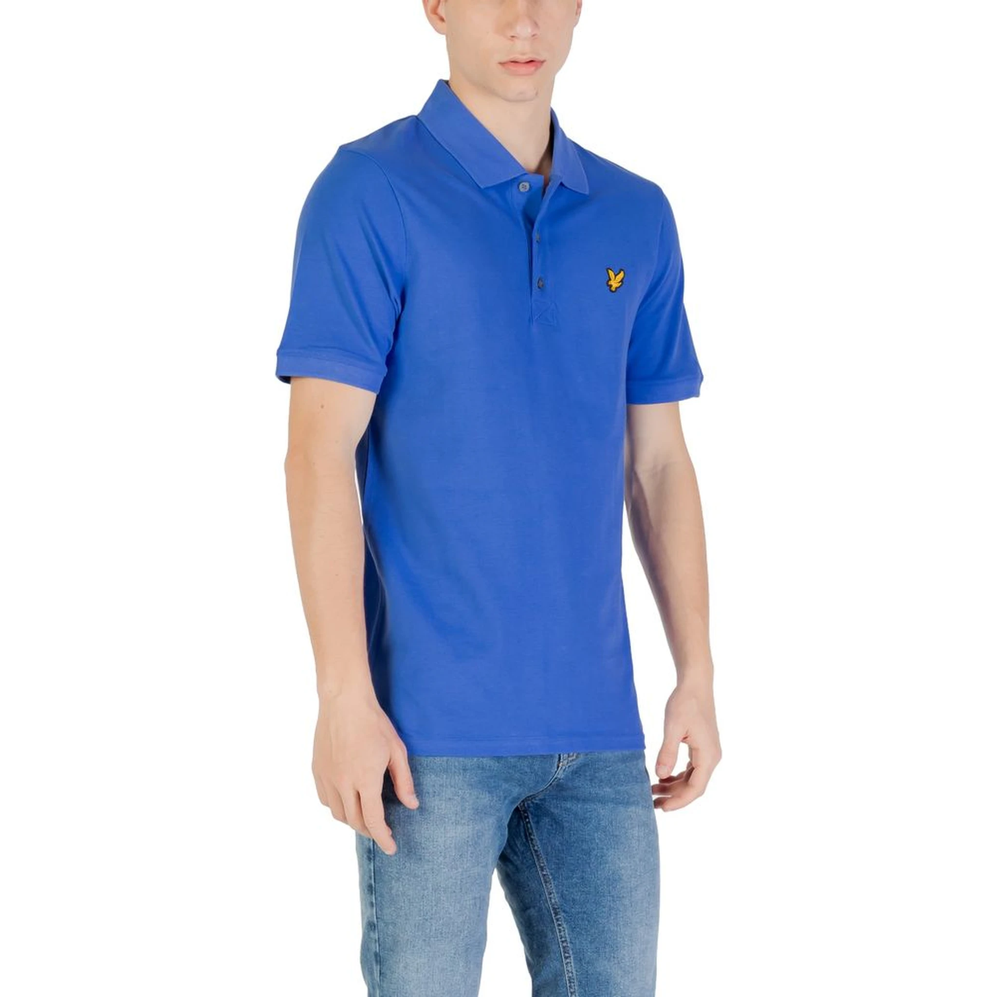 Blue Cotton Polo Shirt