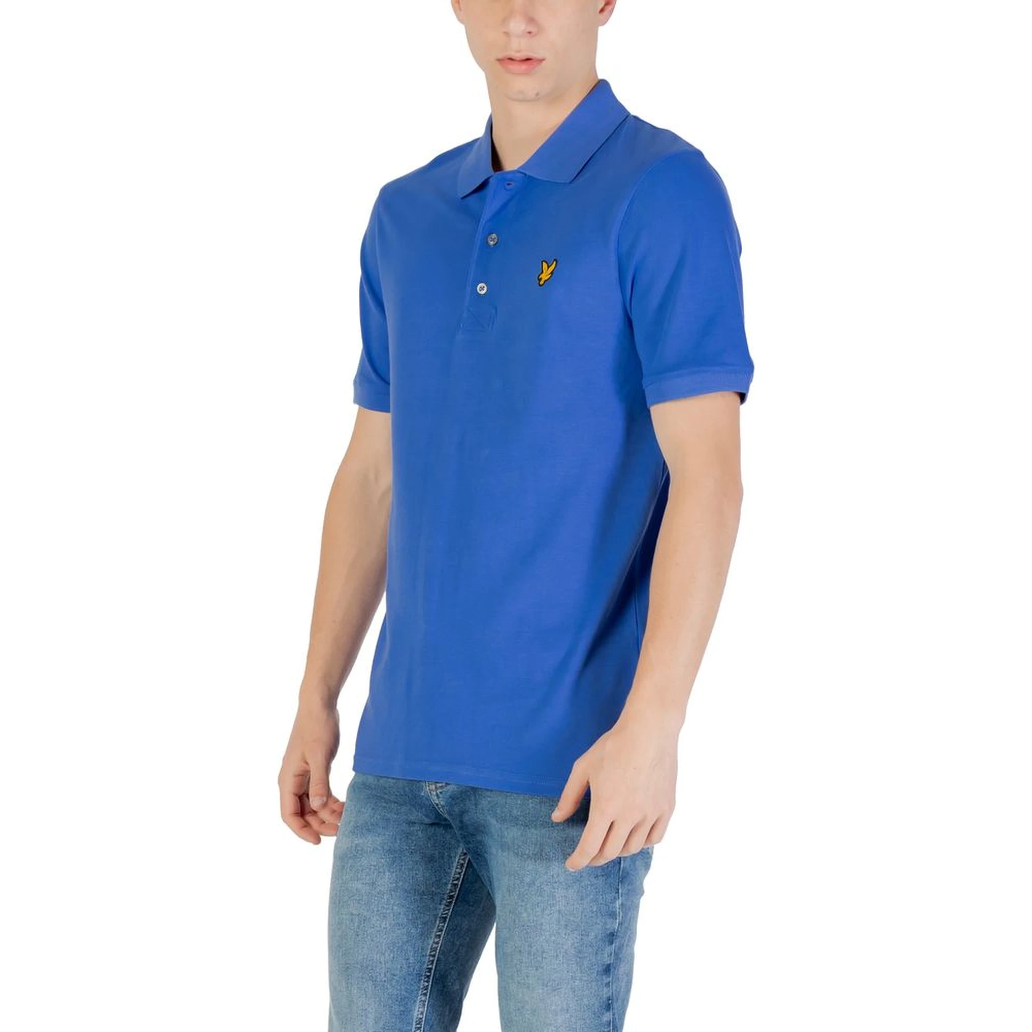 Blue Cotton Polo Shirt