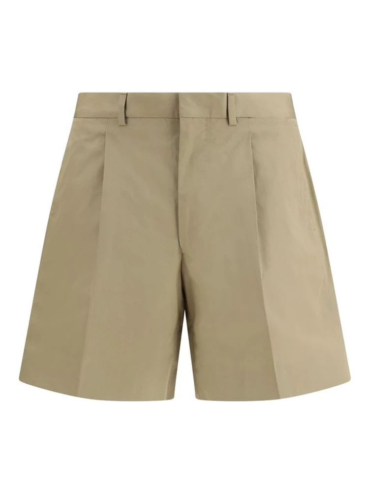Beige Cotton Shorts
