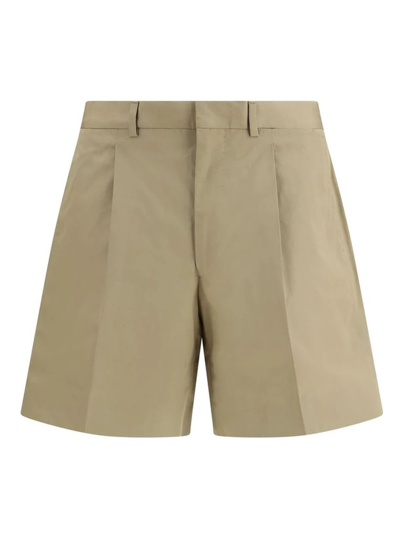 Beige Cotton Shorts