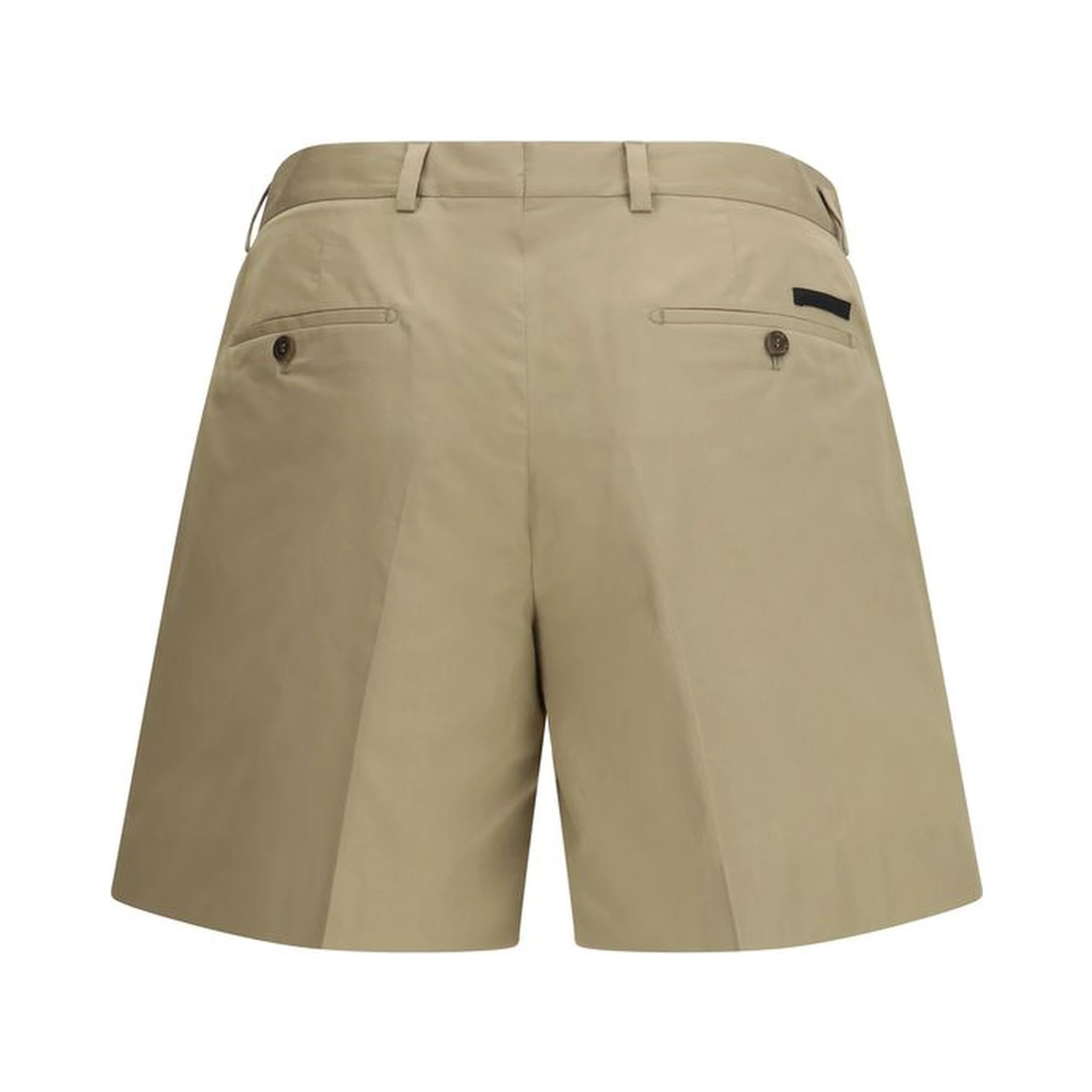 Beige Cotton Shorts