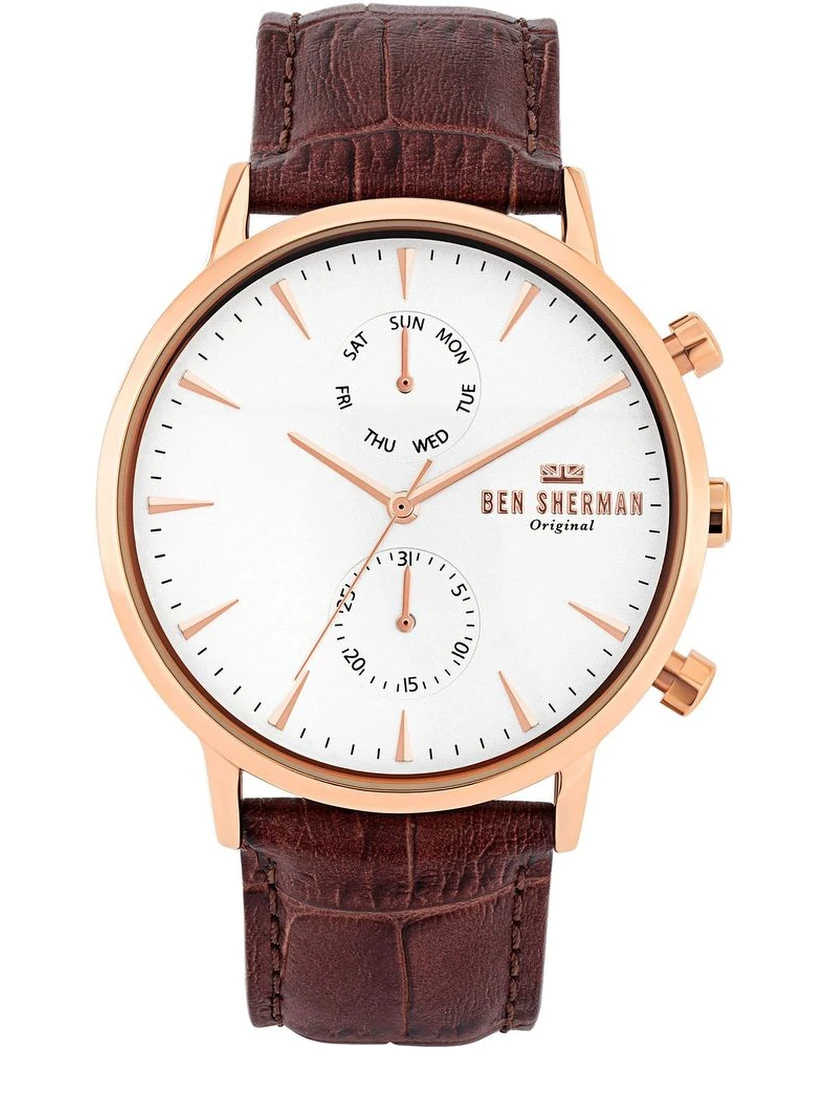 Brown Leather Dress Watch