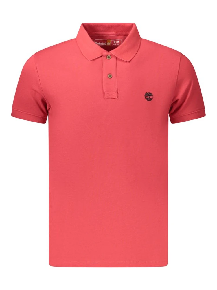 Red Cotton Men Polo Shirt