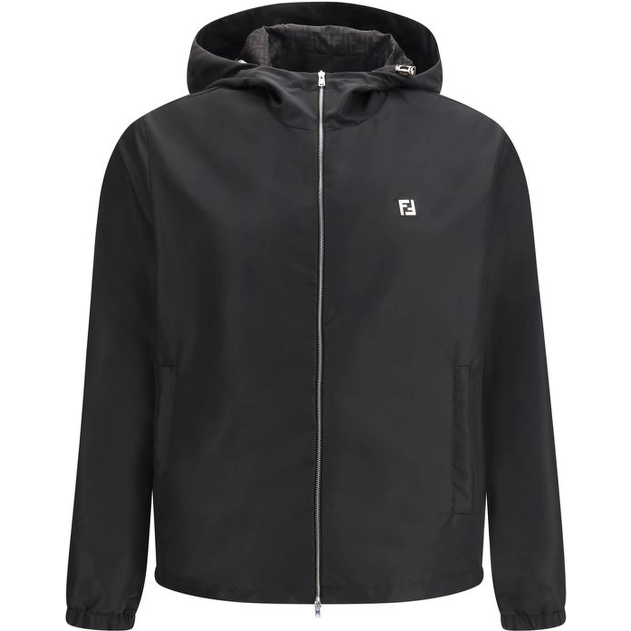 Black Polyester Shell Jacket