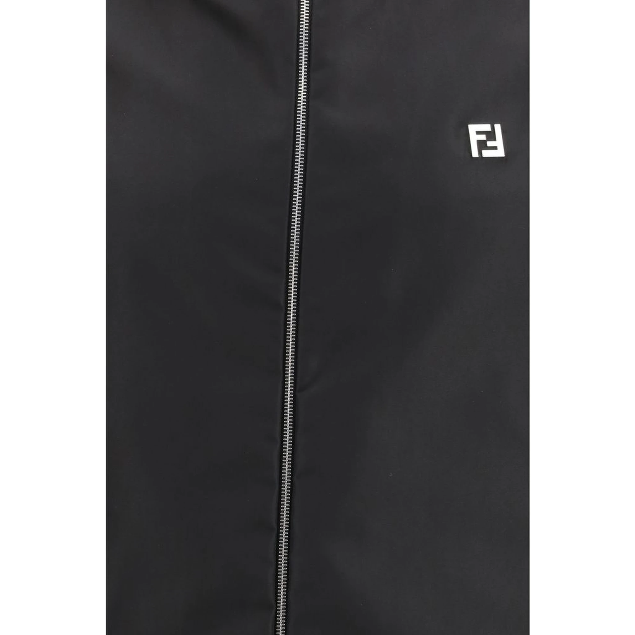 Black Polyester Shell Jacket