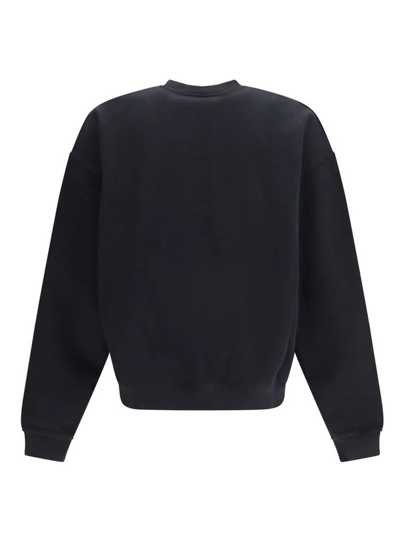 Black Cotton Sweatshirt