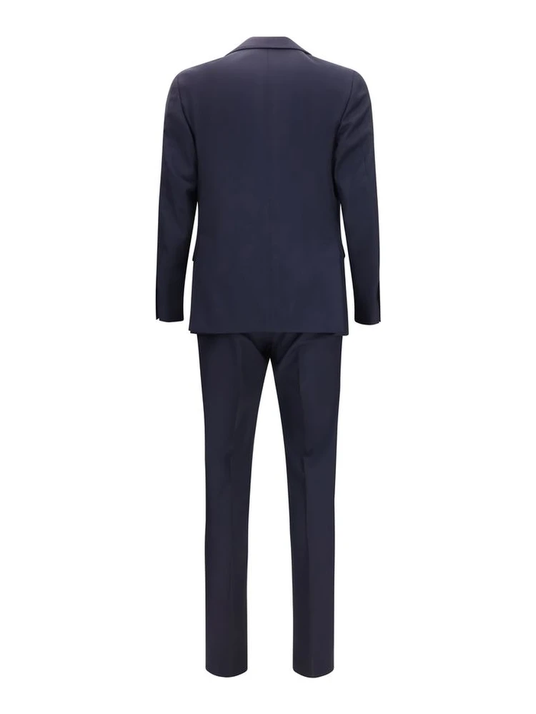 Blue Fleece Wool Two-Piece Suit alternative