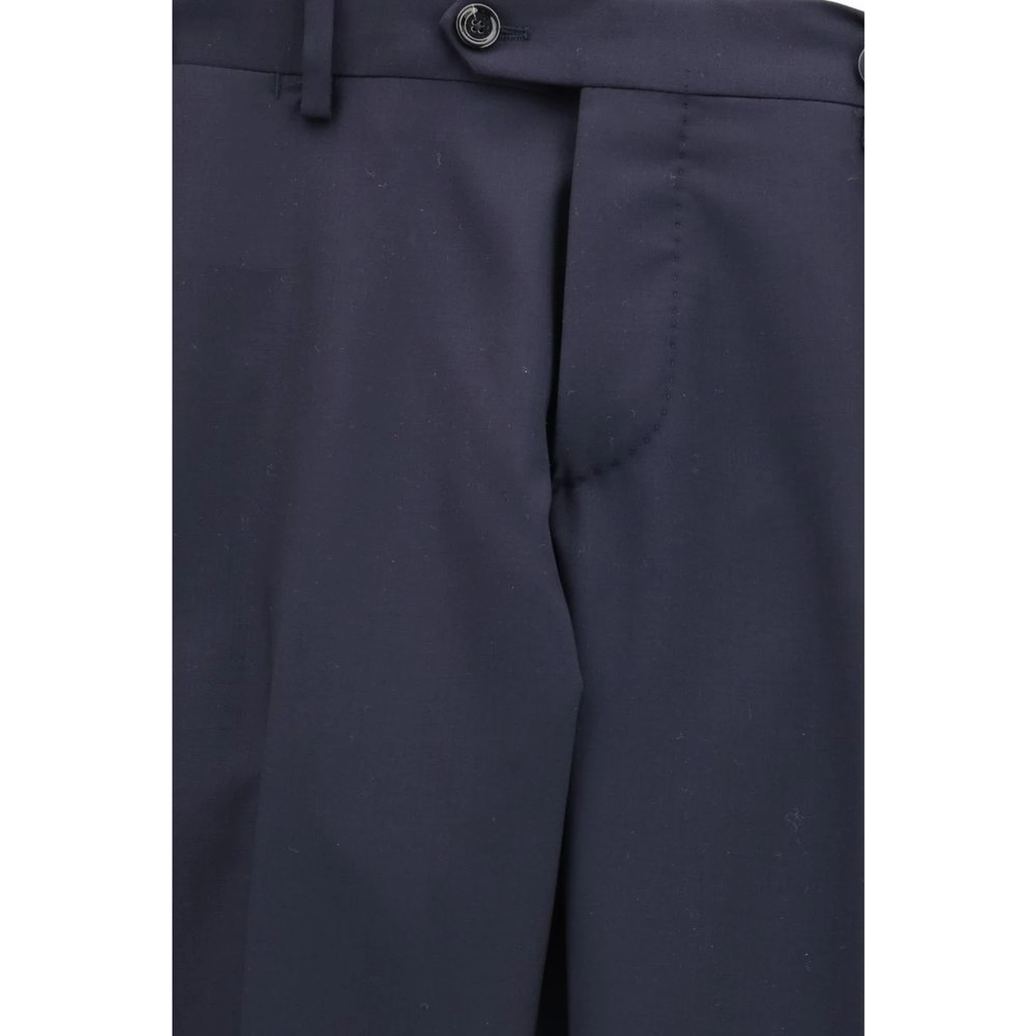 Blue Fleece Wool Two-Piece Suit