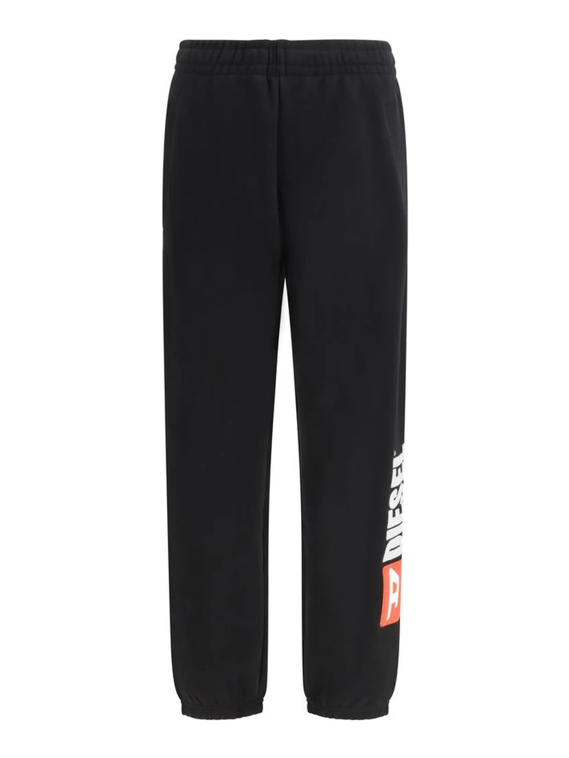 Black Cotton Casual Pants