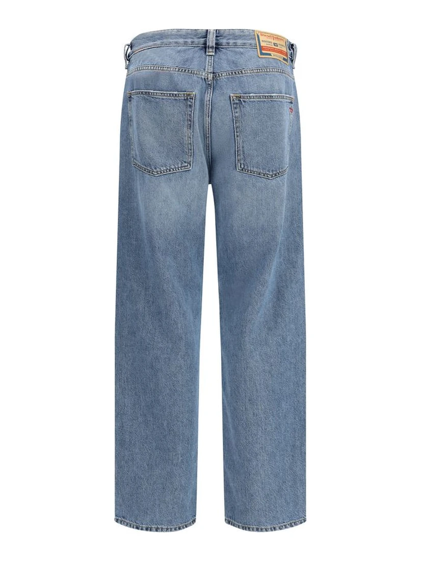 Blue Cotton Relaxed Fit Jeans