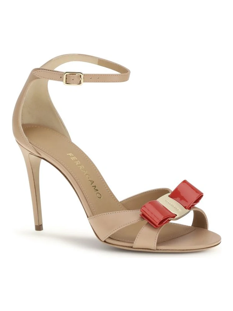 Beige Calf Leather Bos Taurus Stiletto Heel Sandals alternative