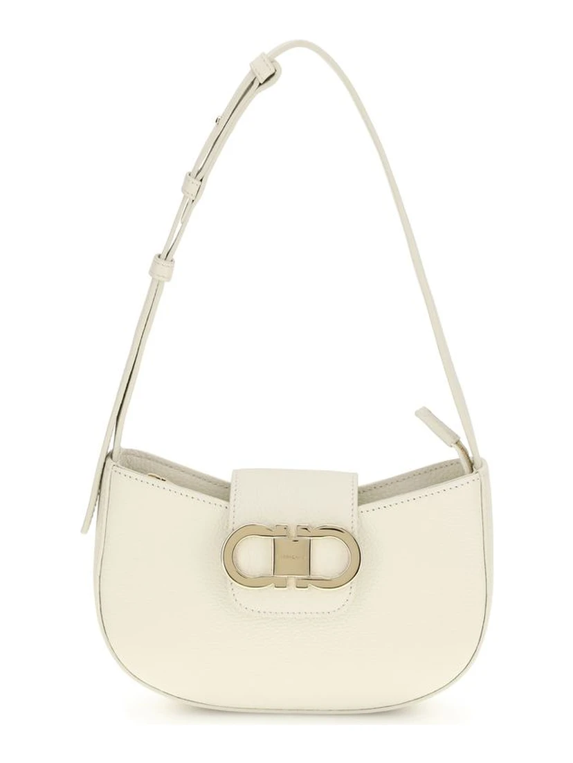 White Calf Leather Bos Taurus Shoulder Bag