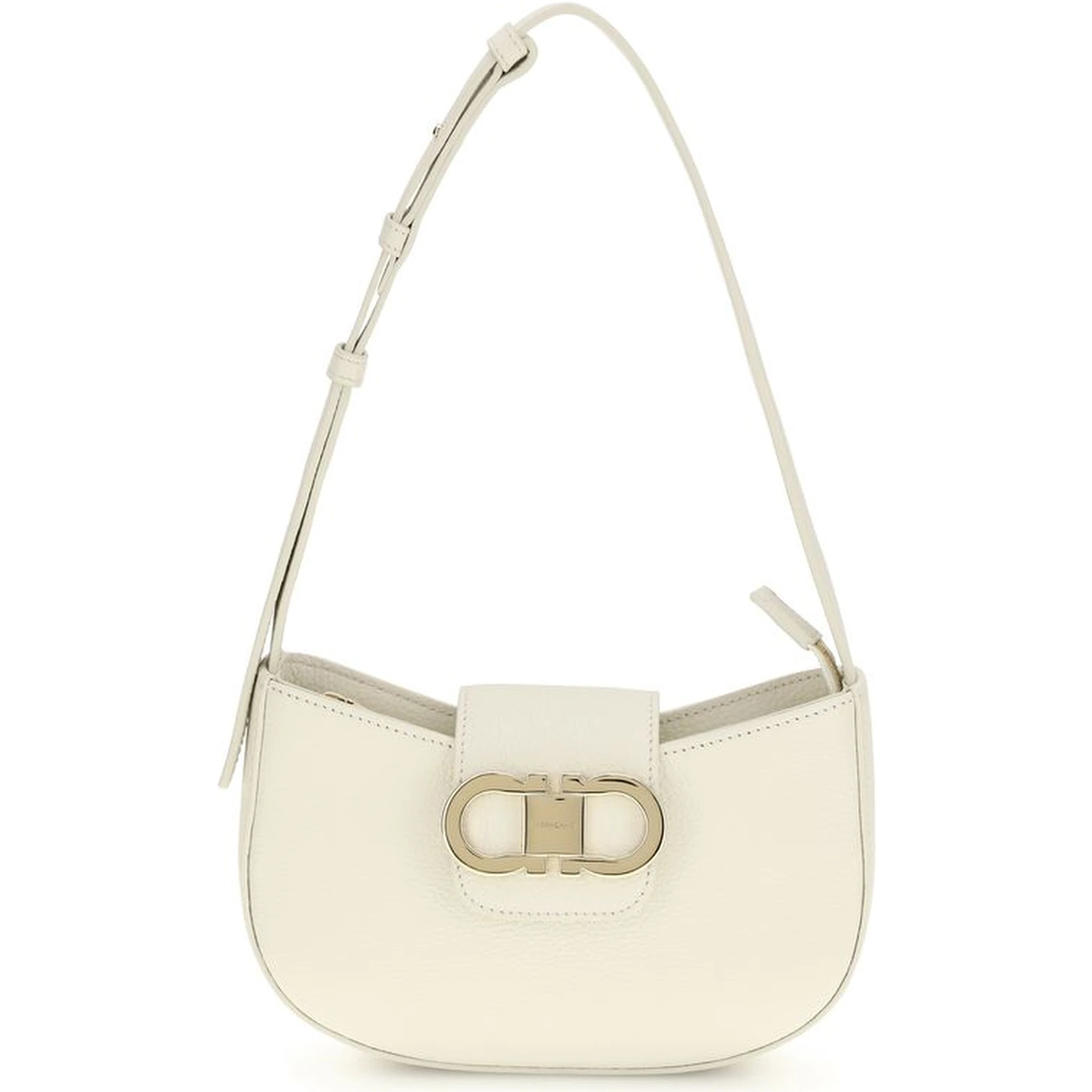 White Calf Leather Bos Taurus Shoulder Bag