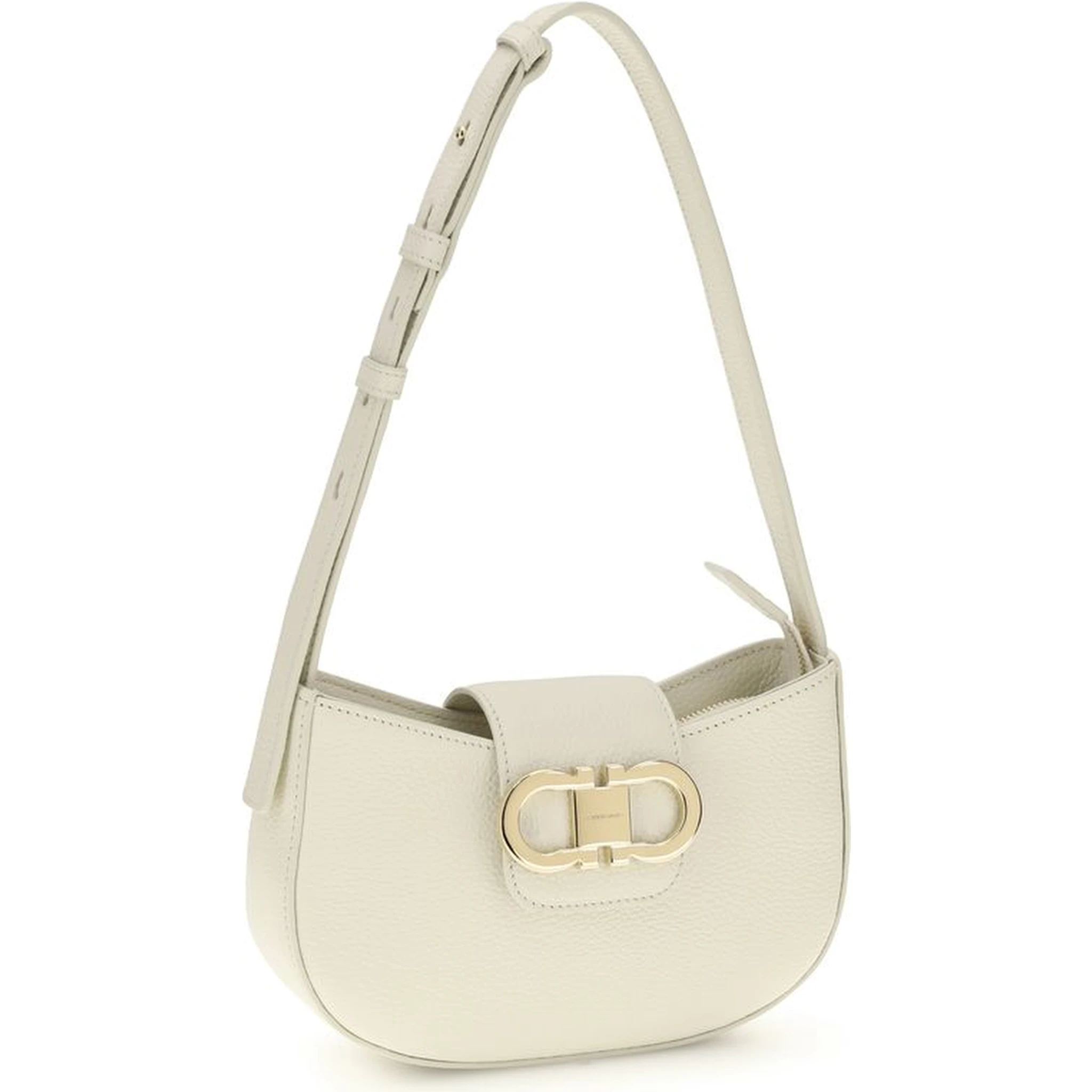 White Calf Leather Bos Taurus Shoulder Bag