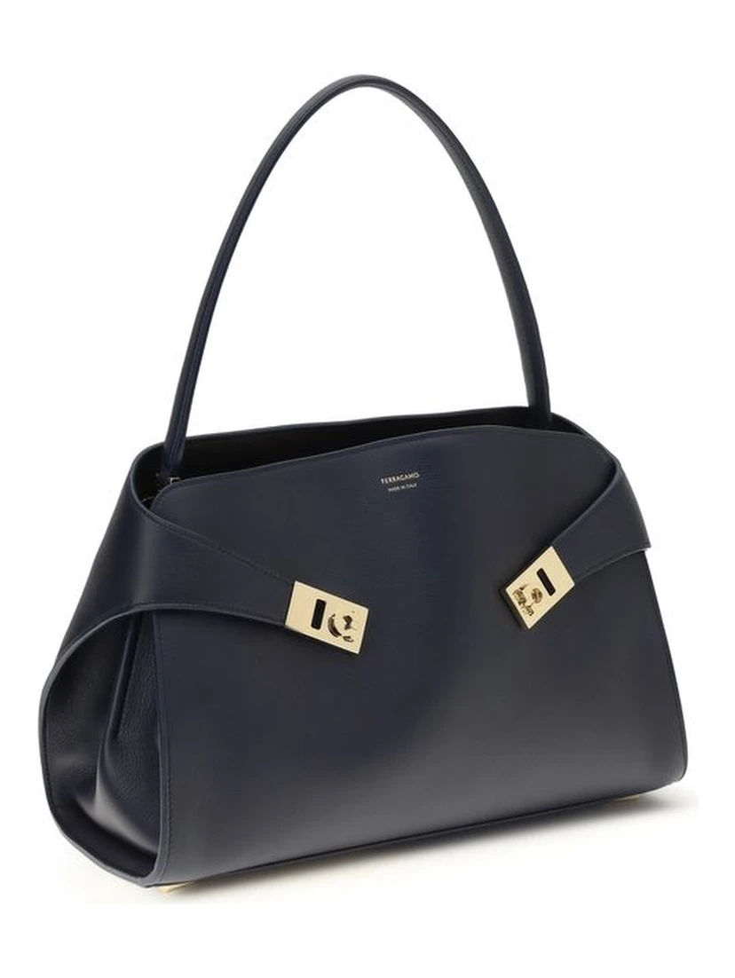 Blue Calf Leather Bos Taurus Shoulder Bag