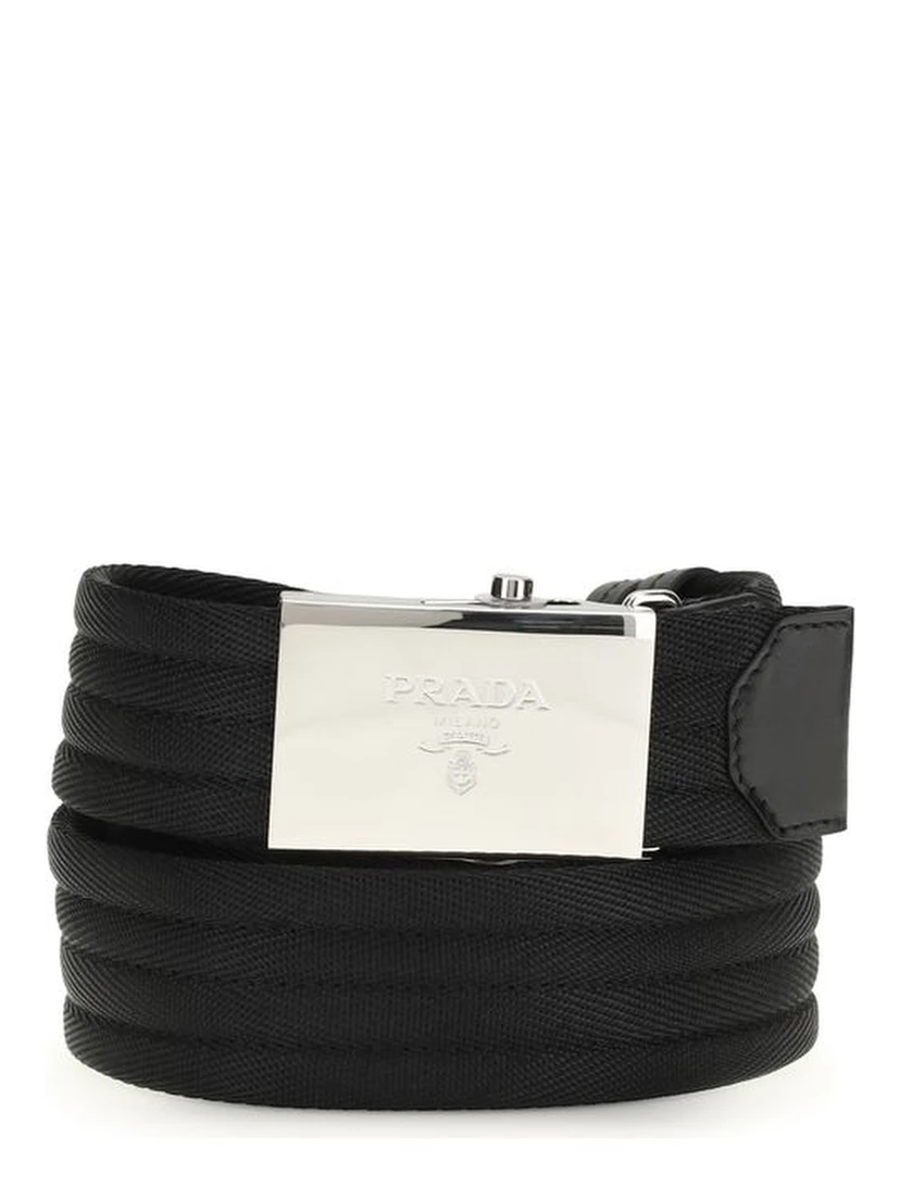 Black Polyester Thin Belt