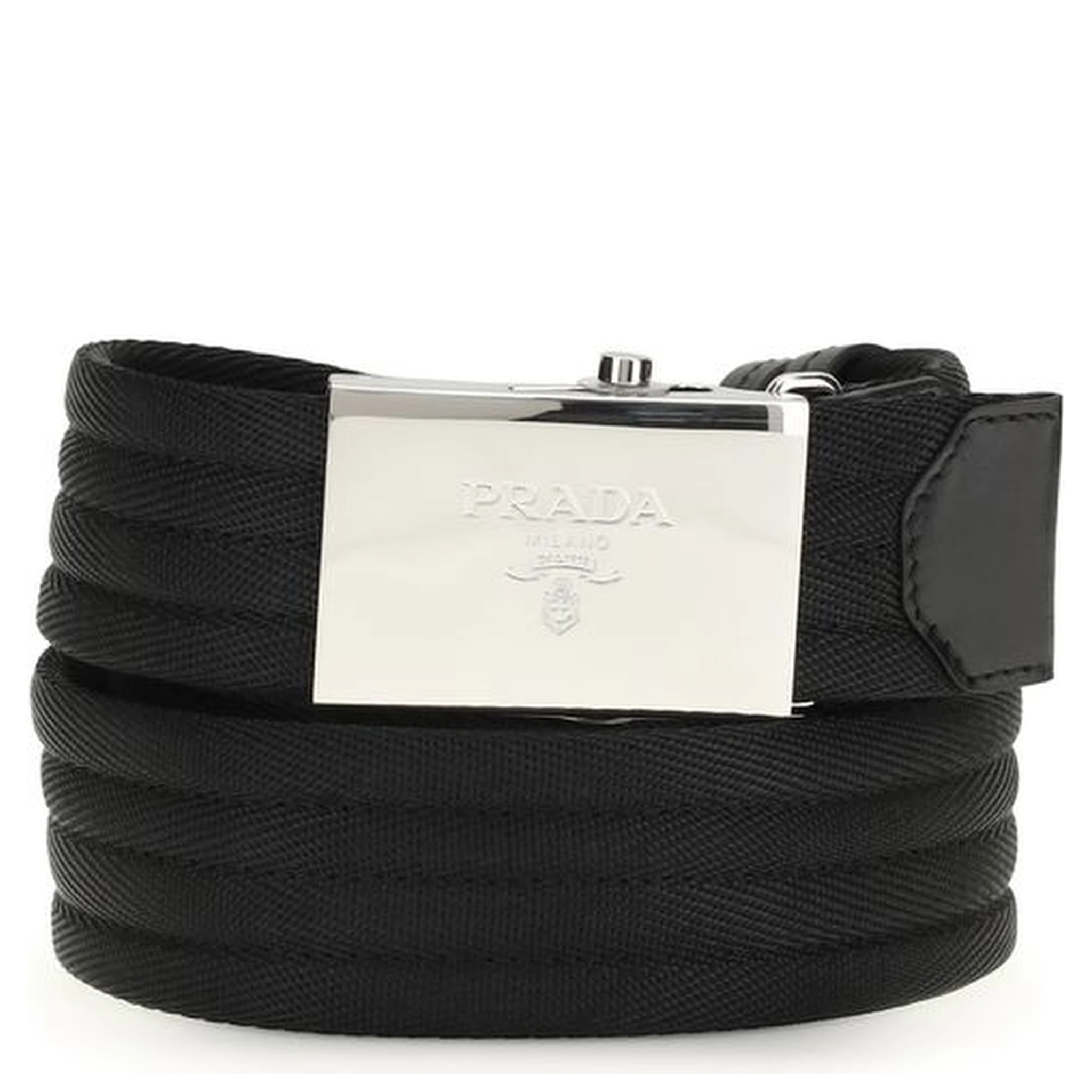 Black Polyester Thin Belt