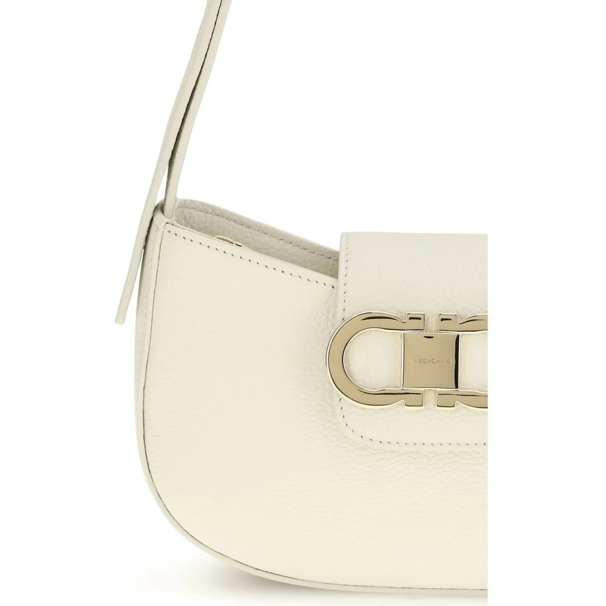 White Calf Leather Bos Taurus Shoulder Bag
