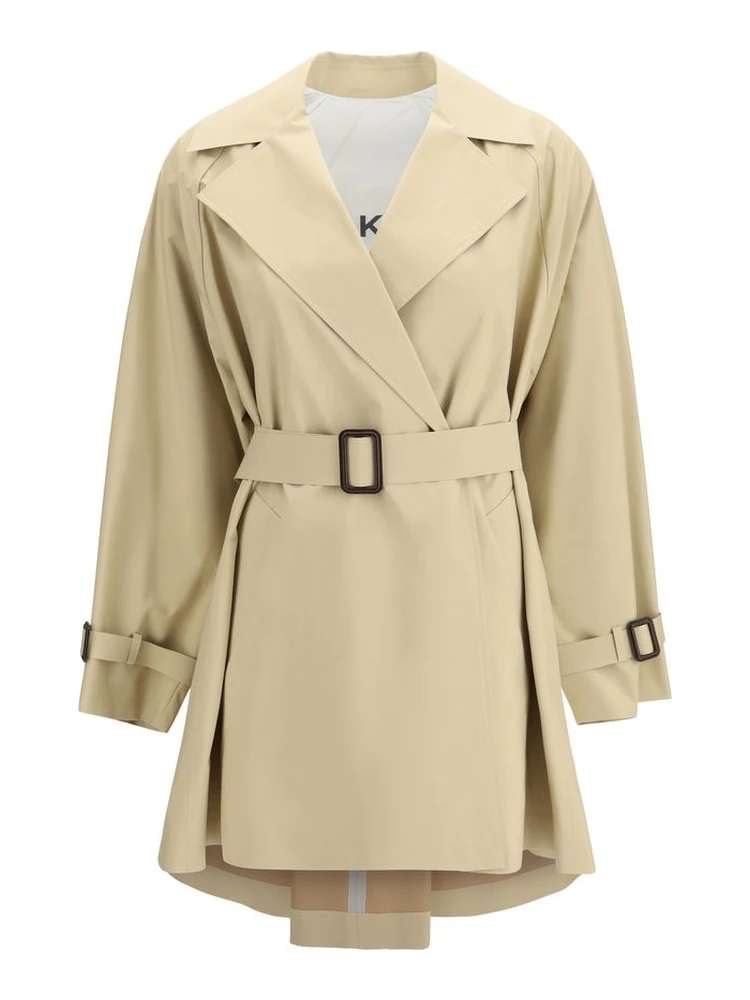 Beige Cotton Trench Coat