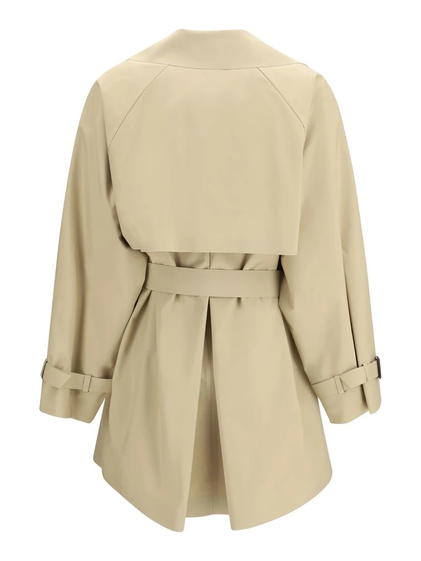 Beige Cotton Trench Coat